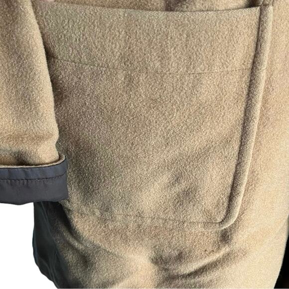 J Jill reversible wool blend coat hood tan brown size medium - Picture 5 of 14
